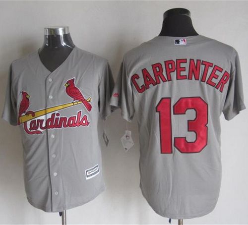 Cardinals #13 Matt Carpenter Grey New Cool Base Stitched MLB Jersey - Click Image to Close